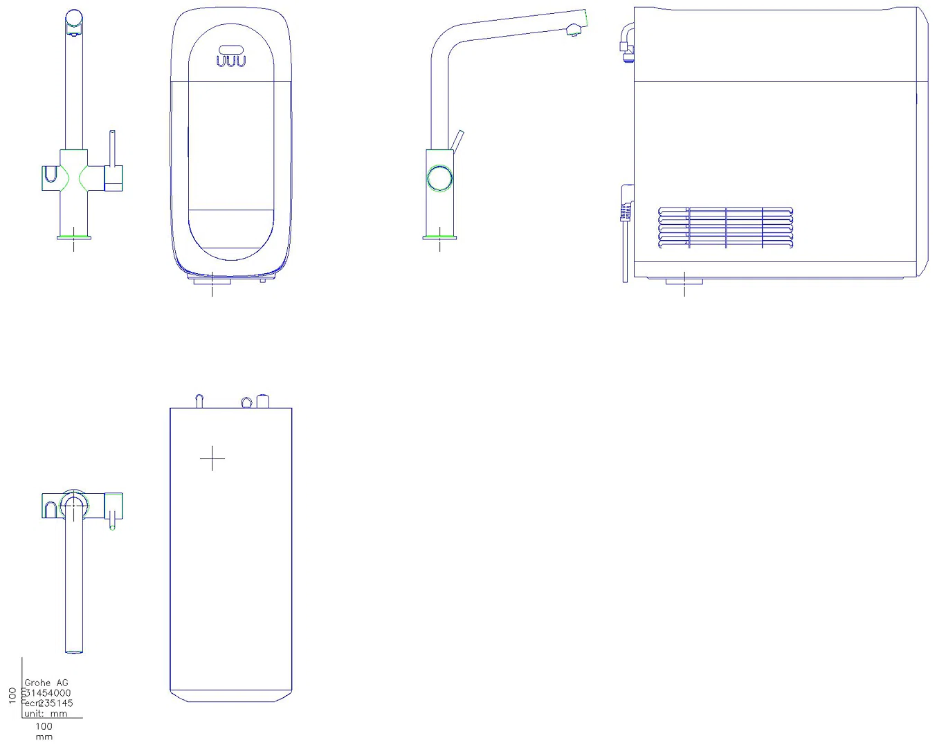 GROHE Starterkit GROHE Blue Home 31454_1 Bluetooth/WIFI L-Ausl. hard graphite gb.