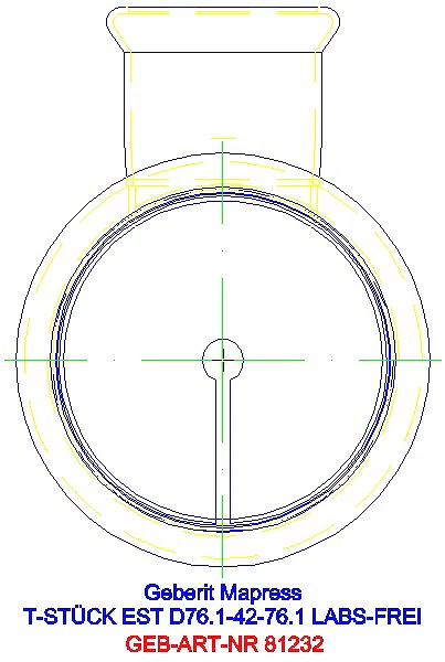GE Mapress Edelstahl T-Stück reduziert (LABS-frei) d76,1-42-76,1_81232_L