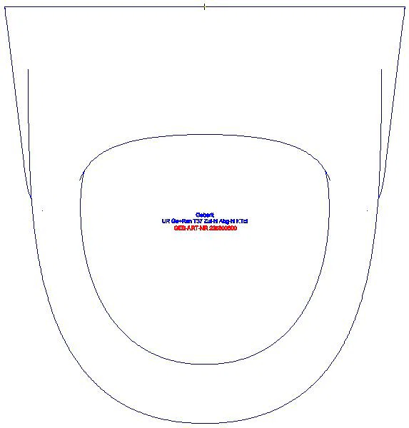 Renova Urinal, Zulauf von hinten Abgang nach hinten, KeraTect_235300600_G