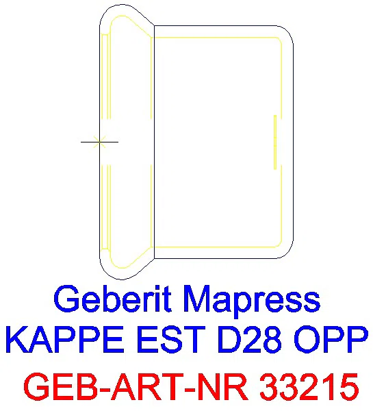 GE Mapress Edelstahl Kappe d28_33215_G