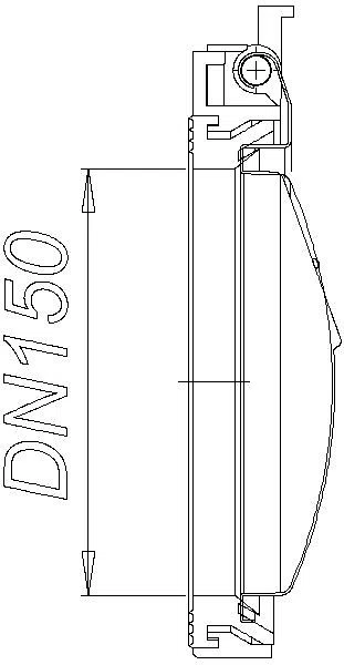 DALLMER Pendelklappe 2000 zu Stausafe DN 150