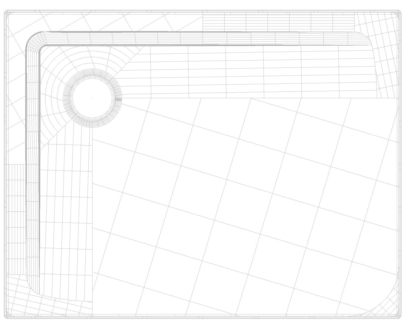 KALDEWEI SUPERPLAN Duschfläche, 700x900x32 mm, Modell-Nr: 1821-1