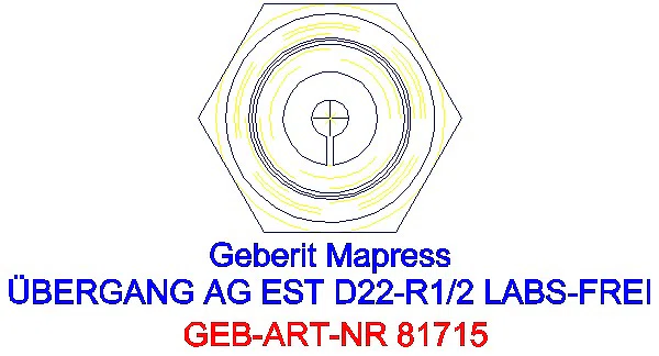 GE Mapress Edelstahl Übergang mit AG (LABS-frei) d22-R1/2_81715_L