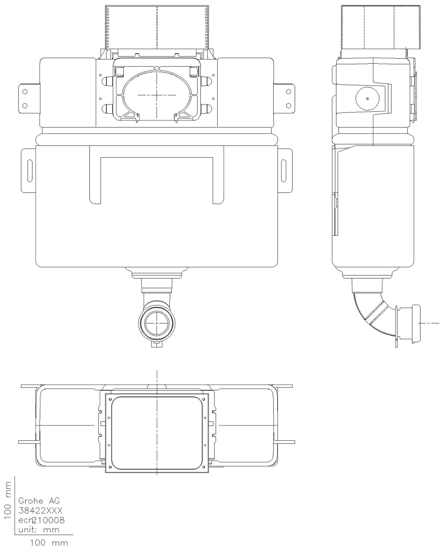 GROHE WC-Wandeinbau-Spülkasten 38422 0,82 m Bauhöhe Spülmenge 6 - 9 Liter
