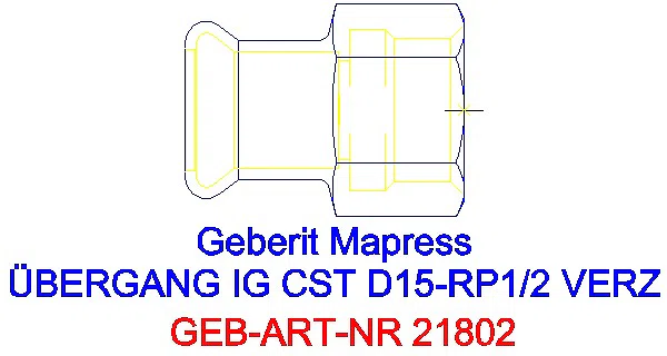 GE Mapress C-Stahl Übergang mit IG d15-Rp1/2 verzinkt_21802_G