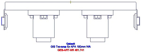 GE GIS Traverse für AP-Armatur, mit zwei W-Anschl. 100 mm_461.741.00.1_G