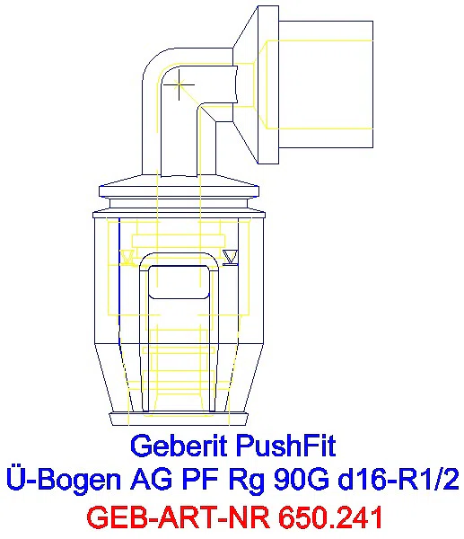 GE PushFit Übergangsbogen 90Gr mit AG Rg d16-R1/2_650.241.00.1_L