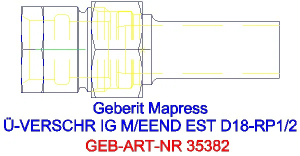 GE Mapress Edelstahl Übergangsverschr. mit IG und Einschubende d18-Rp1/2_35382_G