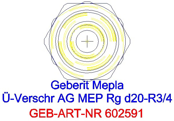 GE Mepla Übergangsverschraubung mit AG Rg d20-R3/4_602.591.00.5_L