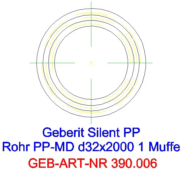 GE Silent-PP Rohr mit Muffe d32x2 L:200cm_390.006.14.1_G