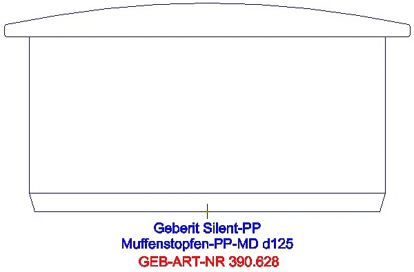 GE Silent-PP Muffenstopfen d125_390.628.14.1_L