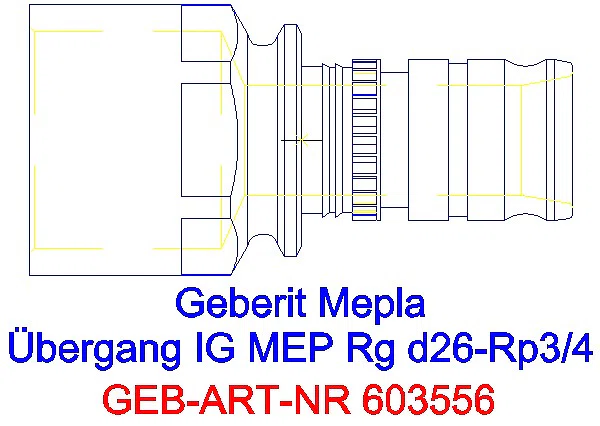 GE Mepla Übergang mit IG Rg d26-Rp3/4_603.556.00.5_G