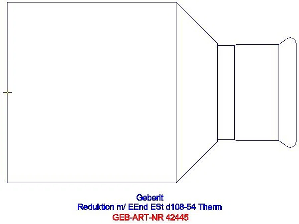 GE Mapress Therm Reduktion mit Einschubende d108-54_42445_L