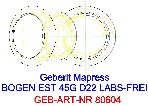 GE Mapress Edelstahl Bogen 45Gr d22 (LABS-frei)_80604_G