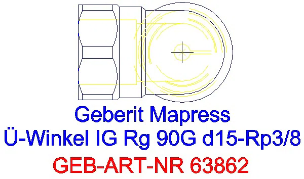 GE Mapress Kupfer Übergangswinkel 90Gr mit IG Rg d15-Rp3/8_63862_G