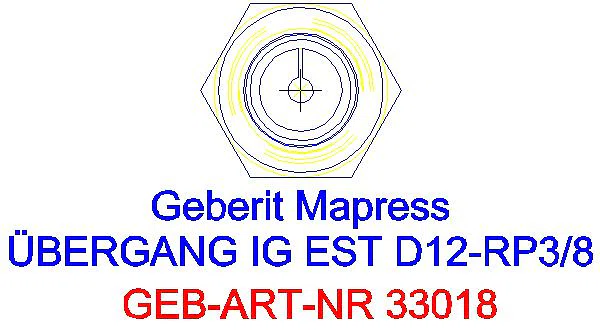GE Mapress Edelstahl Übergang mit IG d12-Rp3/8_33018_L