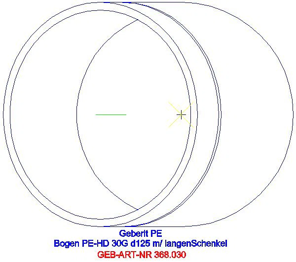 GE PE Bogen 30Gr mit langem Schenkel d125_368.030.16.1_G