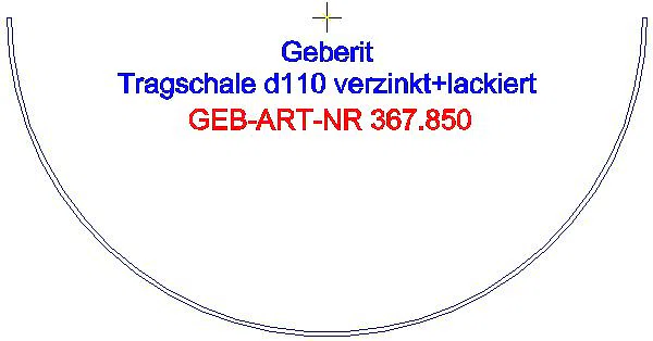 GE Tragschale verzinkt und lackiert DN 100_367.850.00.1_A