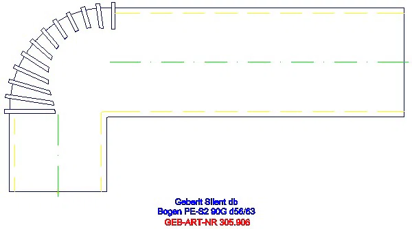 GE Silent-db20 Anschlussbogen 90Gr verlängert d56/63_305.906.14.1_A