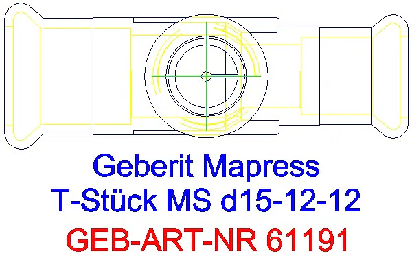 GE Mapress C-Stahl T-Stück reduziert Ms d15-12-12_61191_G