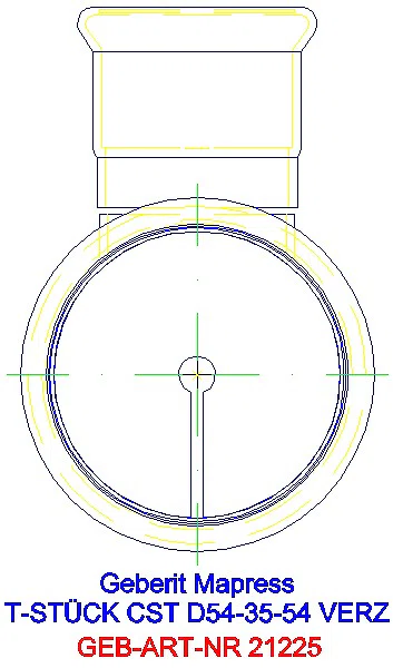 GE Mapress C-Stahl T-Stück reduziert d54-35-54 verzinkt_21225_L
