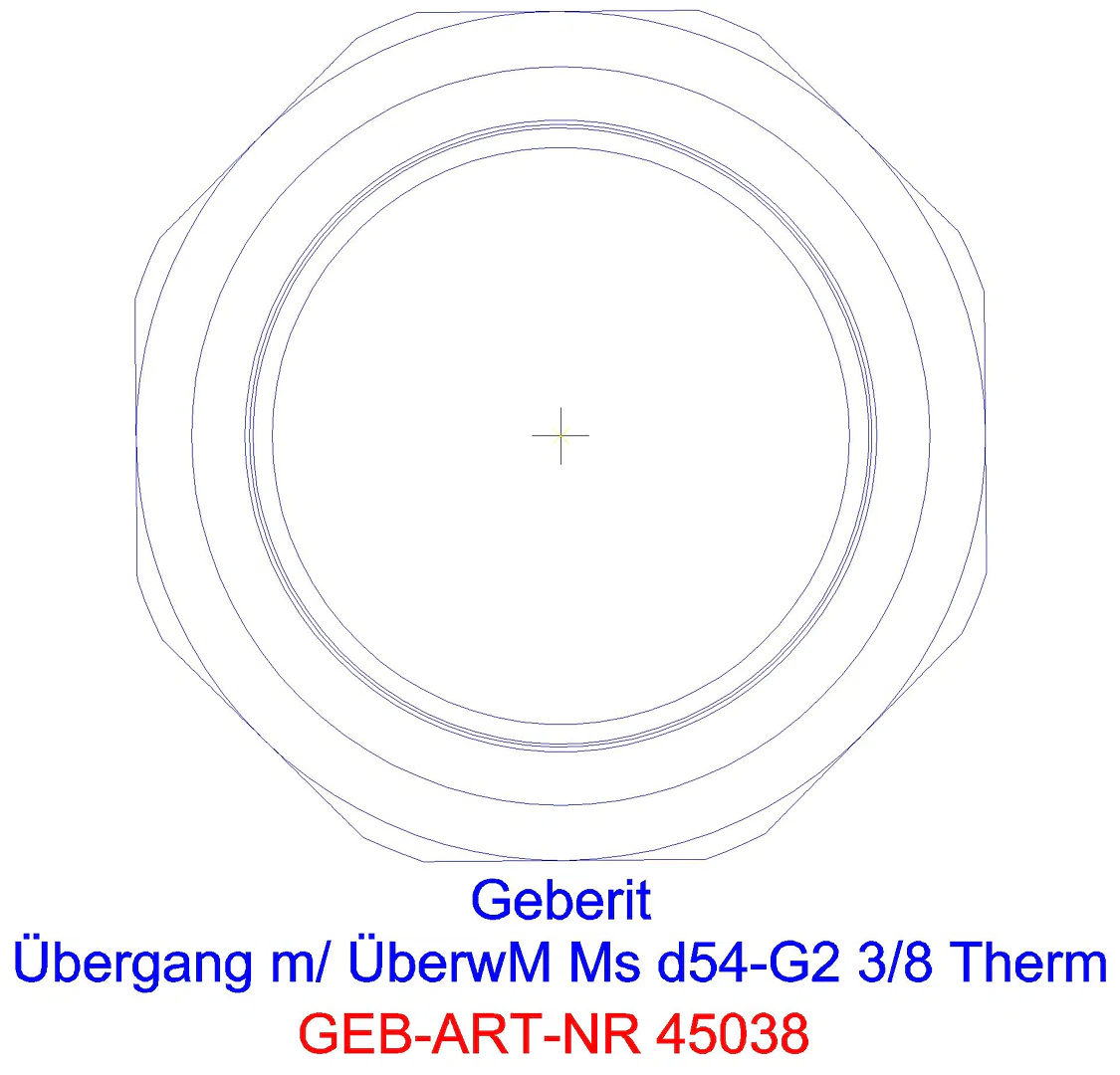GE Mapress Therm Übergang mit Überwurfmutter d42-G1 3/4_45038_l