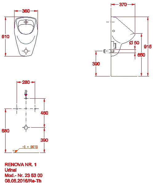 Renova Urinal, Zulauf von hinten Abgang nach hinten_kgv_r1_235300