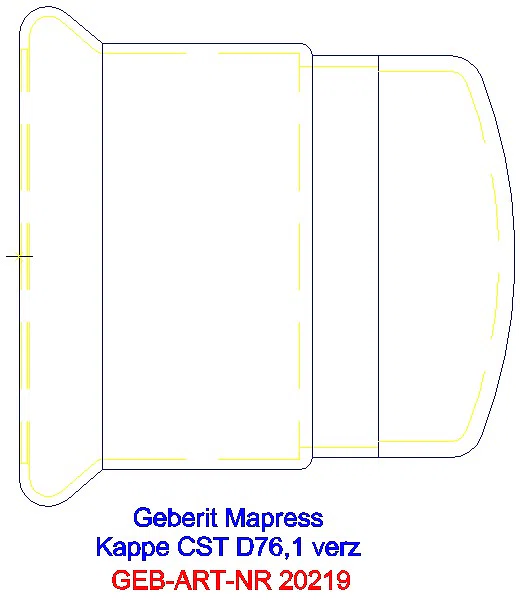 GE Mapress C-Stahl Kappe d76,1 verzinkt_20219_A