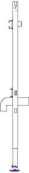 GE Duofix Element f. Ausgussbecken 130 cm, Wandarmatur AP_111450002_L