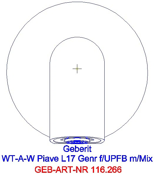 GE Waschtischarmatur Piave, Wandmontage mit UP-Funktion Genr. L 17cm mit Mischer_116.266.21.1_A