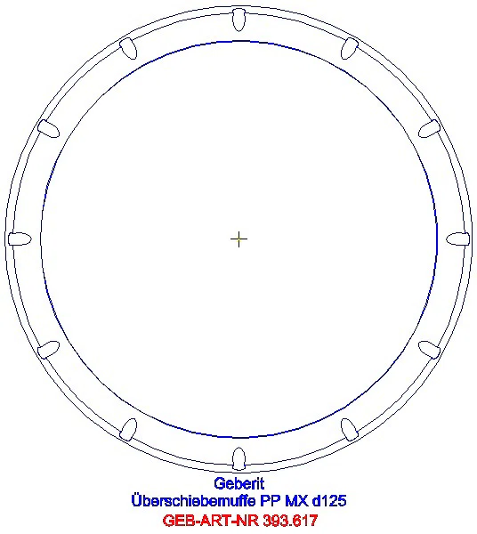 GE Silent-Pro Überschiebemuffe d125mm_393.617.14.1_G