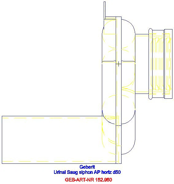 GE Urinal Geruchsverschluss Abgang horizontal d50 weiß-alpin_152.950.11.1_L