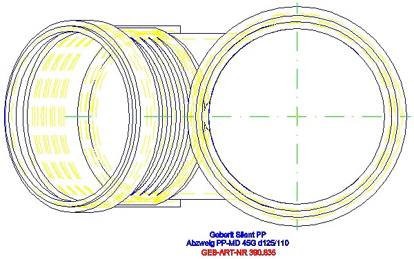 GE Silent-PP Abzweig 45Gr d125/110_390.635.14.1_G