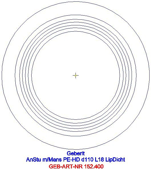 GE Anschlussstutzen mit Manschette und Lippendichtungen d110_152.400.16.1_G
