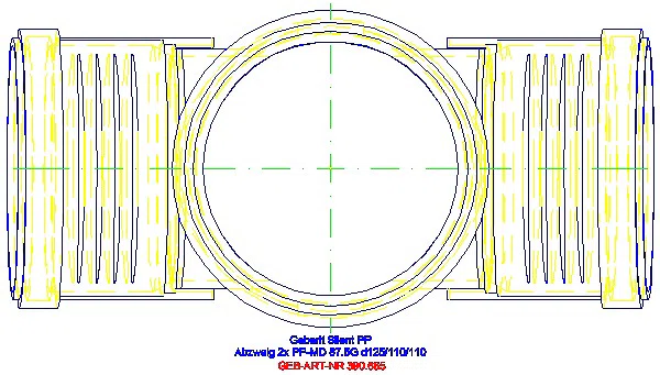 GE Silent-PP Abzweig 87,5Gr zweifach d125/110_390.665.14.1_G