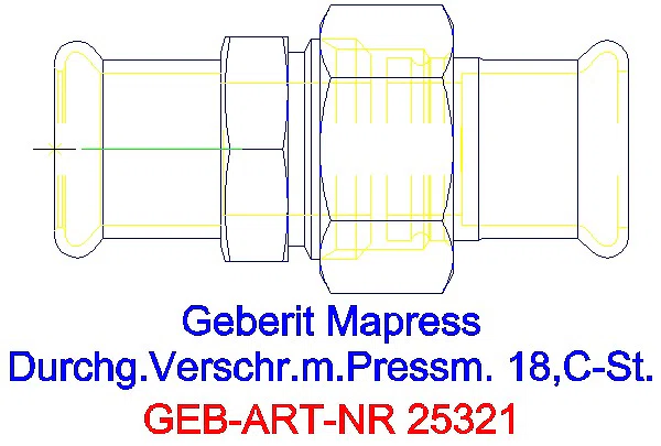 GE Mapress C-Stahl Verschraubung d18 verzinkt_25321_A