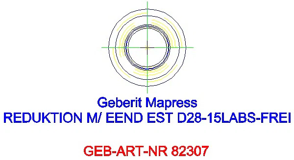 GE Mapress Edelstahl Reduktion mit Einschubende (LABS-frei) d28-15_82307_A