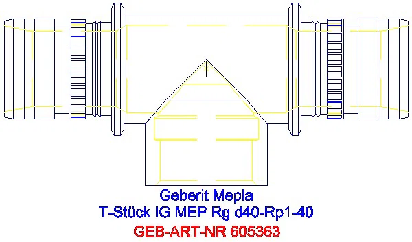 GE Mepla T-Stück mit IG Rg d40-Rp1-40_605.363.00.5_A