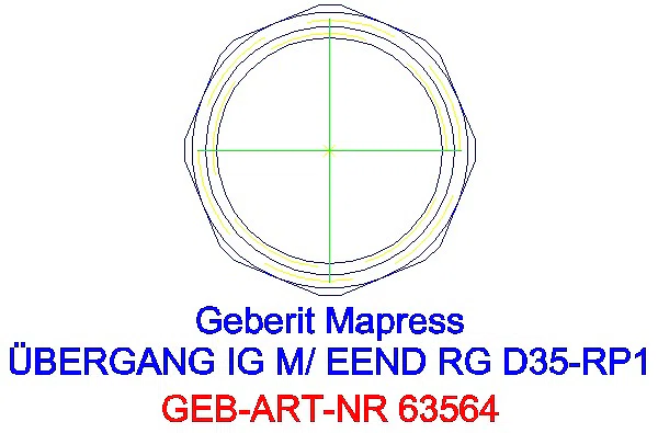 GE Mapress Kupfer Übergang mit IG und Einschubende Rg d35-Rp1_63564_L