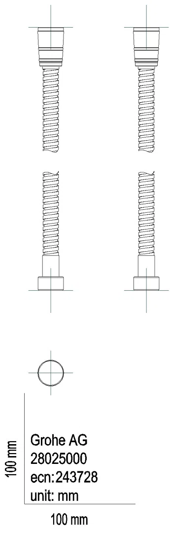 GROHE Brauseschlauch Rotaflex Long-Life 28025_1 Metall 1750mm TwistStop chrom