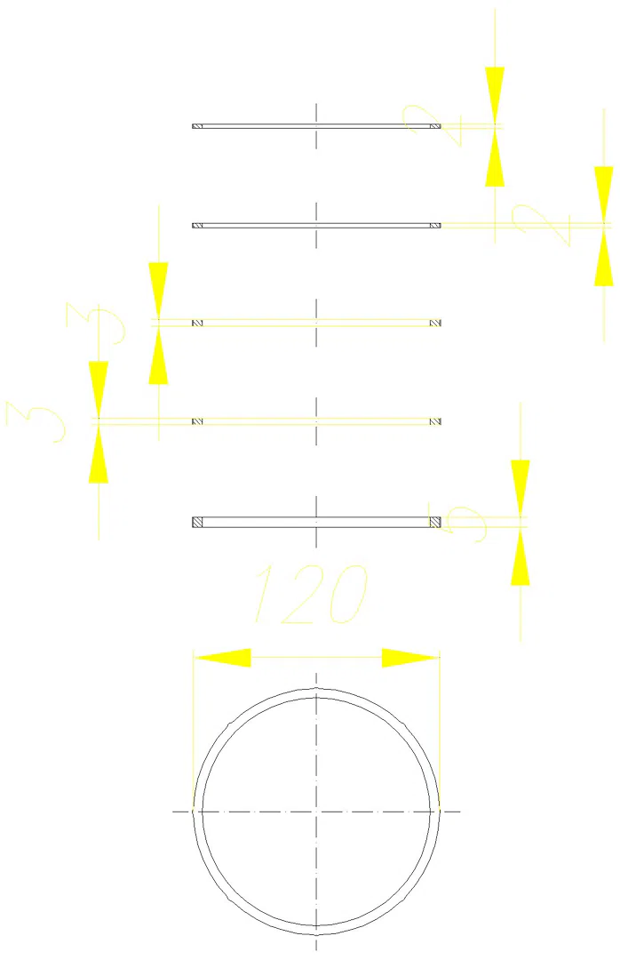 DALLMER Tragrahmen-Set N, d: 120 mm