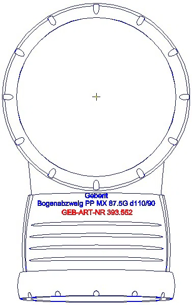 GE Silent-Pro Bogenabzweig 87,5Gr d110/90_393.552.14.1_G