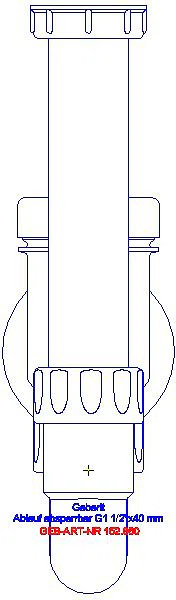 GE Rohrbogengeruchsverschluss für WT mit Rückflussverhinderung G1 1/2x40_152.860.11.1_A