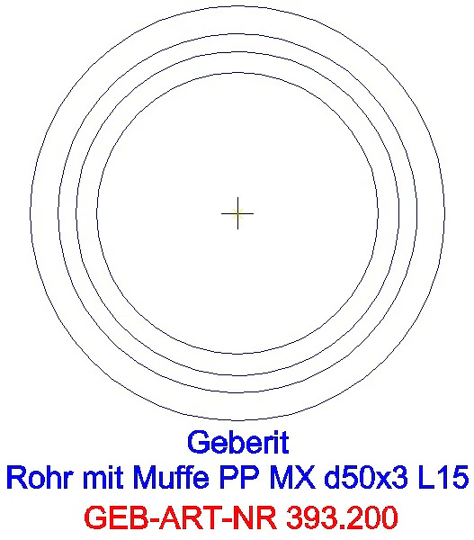 GE Silent-Pro Rohr mit Muffe d50mm L15cm_393.200.14.1_A