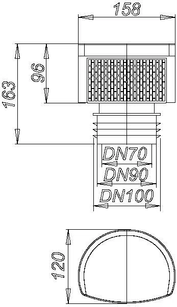 DALLMER Rohrbelüfter DallVent Maxi, DN 70/DN 90/DN 100