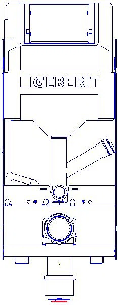 GE GIS Element f. WWC, 114 cm, mit Sigma UP-SPK 12 cm, f. Geruchsabsaugung/Abluft_461315006_A