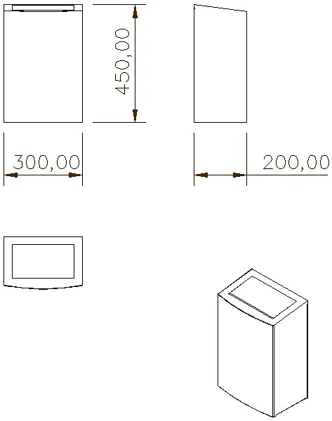 Stainless Steel Paper Bin 25L
