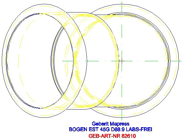 GE Mapress Edelstahl Bogen 45Gr d88,9 (LABS-frei)_82610_G