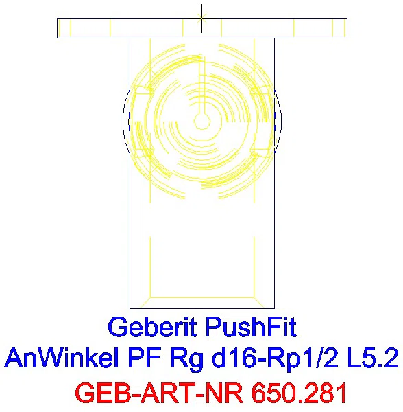 GE PushFit Anschlusswinkel 90Gr Rg d16-Rp1/2 L:52mm_650.281.00.1_G