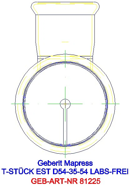 GE Mapress Edelstahl T-Stück reduziert (LABS-frei) d54-35-54_81225_L